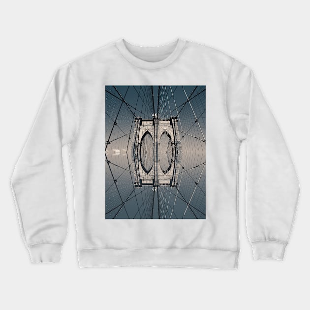 Brooklyn Bridge (reflection) Crewneck Sweatshirt by goldstreet